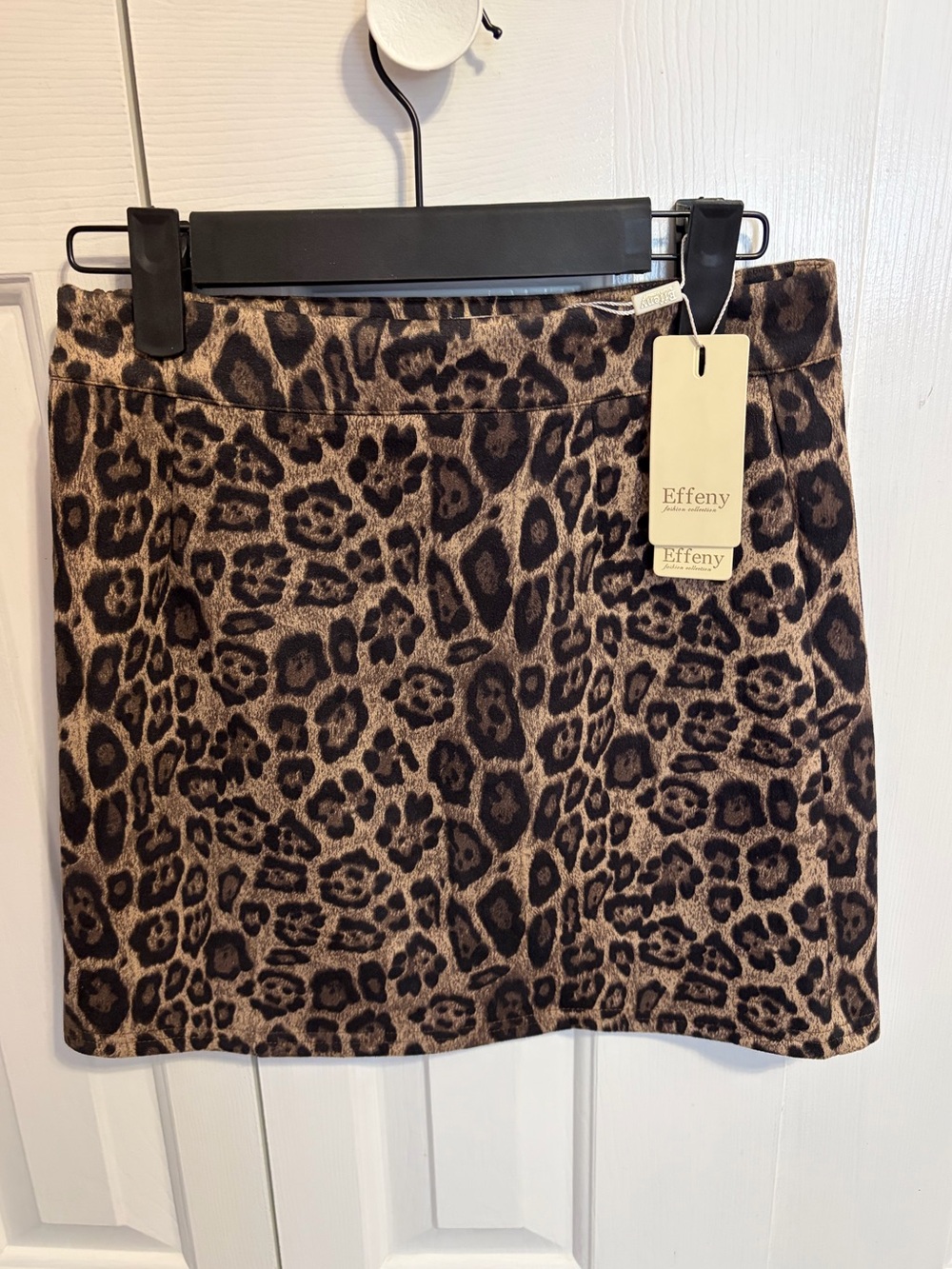 Leopard Print Mini Skirt in Brown & Black
